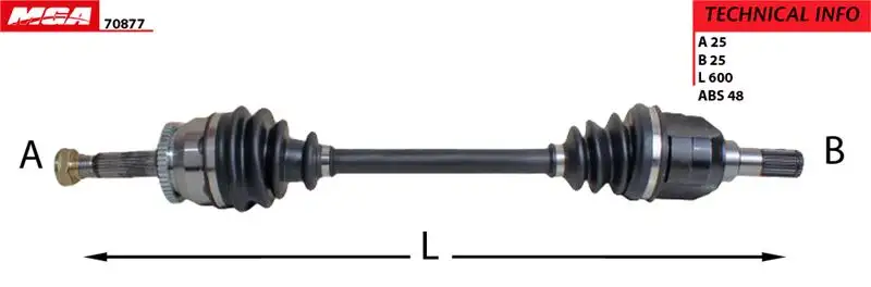 MGA 70877 Ön Aks (Sol) 495001R200 resmi