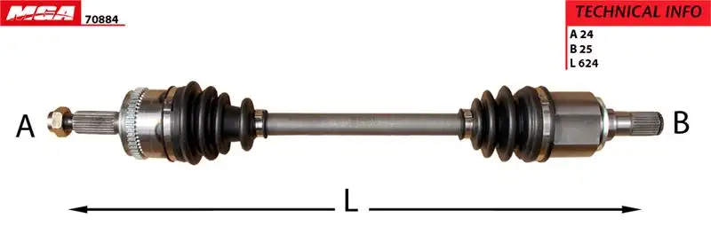 MGA 70884 Ön Aks (Sol) 495000X100 resmi