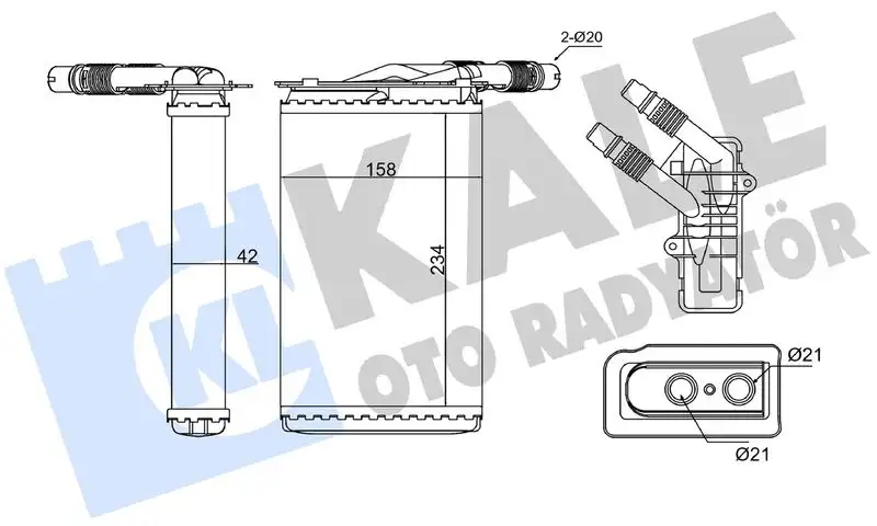 KALE 346395 Kalorifer Radyatörü 7701205538 resmi