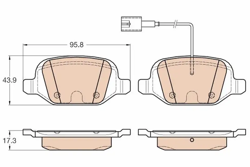 TRW GDB1985 Arka Fren Balatası 77365858 resmi