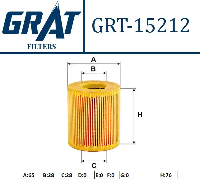 GRAT 15212 Yağ Filtresi 03P115562 resmi