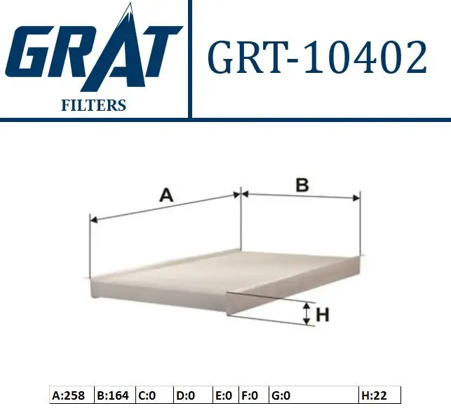 GRAT 10402 Polen Filtresi 7082301 resmi
