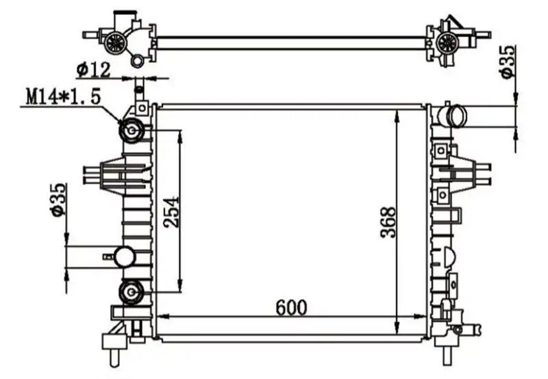 MGA 80161 Radyatör 1300265 resmi