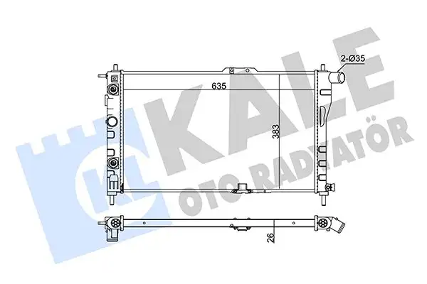 KALE 342245 Radyatör 96144850 resmi