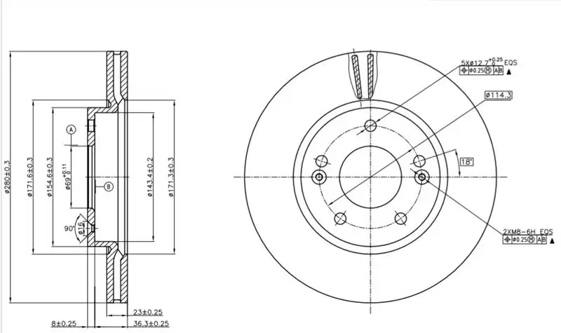MGA 50580 Ön Fren Diski 51712A6000 resmi