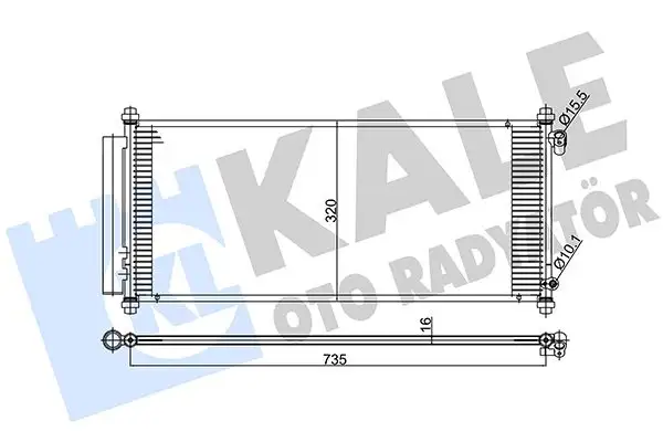 KALE 392000 Klima Radyatörü 80110SAA013 resmi