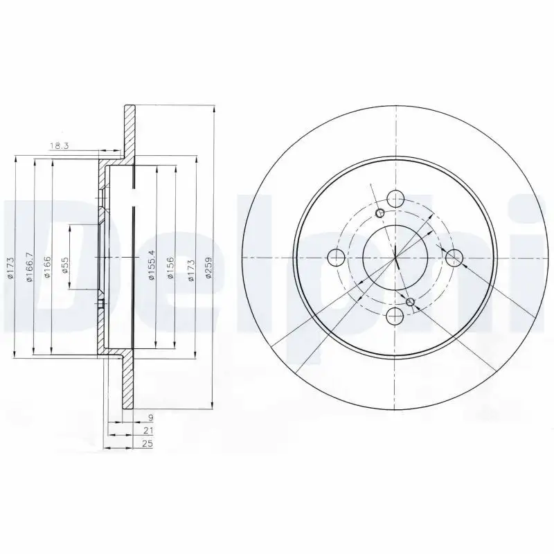 DELPHI BG4055 Arka Fren Diski 4243152080 resmi