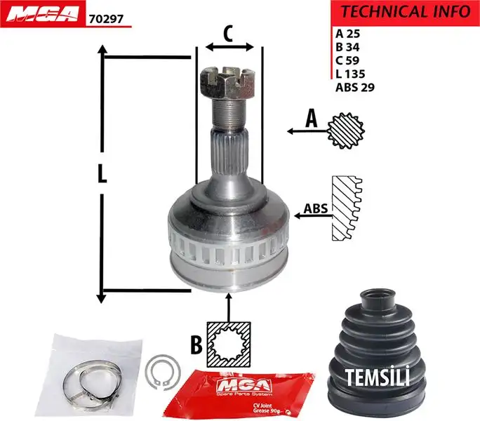MGA 70297 Aks Kafası 3272Y3 resmi