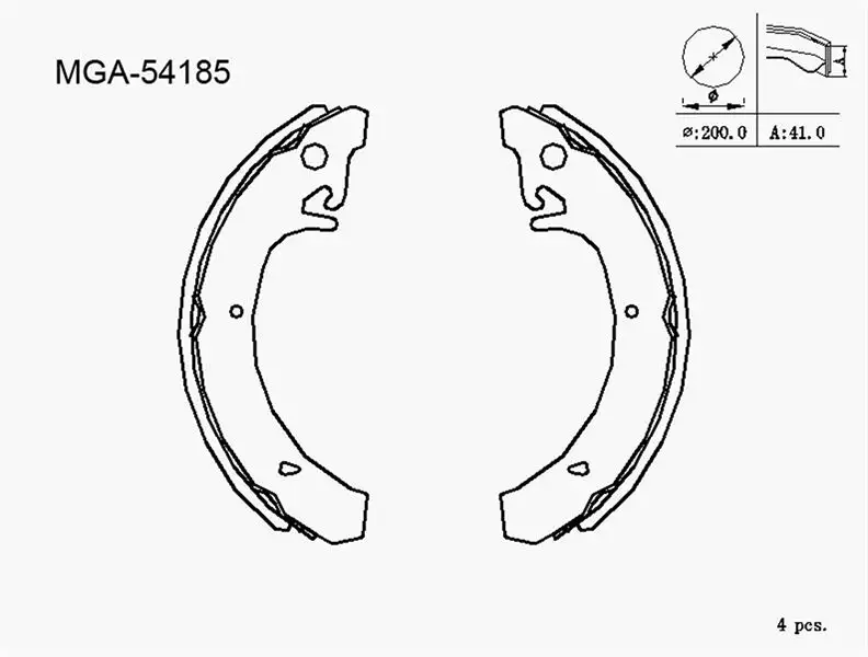 MGA 54185 Arka Fren Balatası 21083502090 resmi