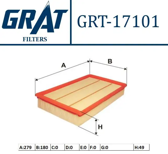 GRAT 17101 Hava Filtresi 1C159601AF resmi
