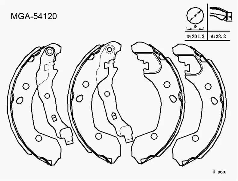 MGA 54120 Arka Fren Balatası 7701208357 resmi