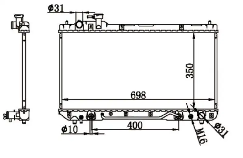 MGA 80697 Radyatör 164007A480 resmi