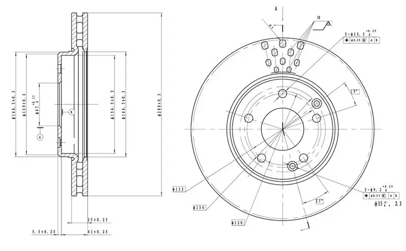 MGA 50430 Ön Fren Diski 2104212412 resmi