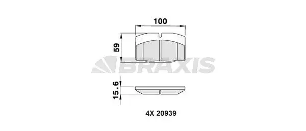 BRAXIS AA0192 Ön Fren Balatası resmi