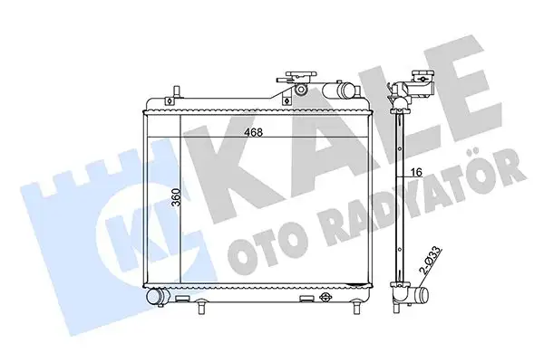 KALE 358200 Radyatör 2531025810 resmi