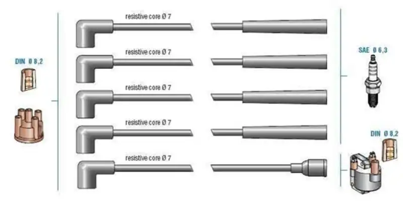 DODUCO 7878 Buji Kablosu resmi