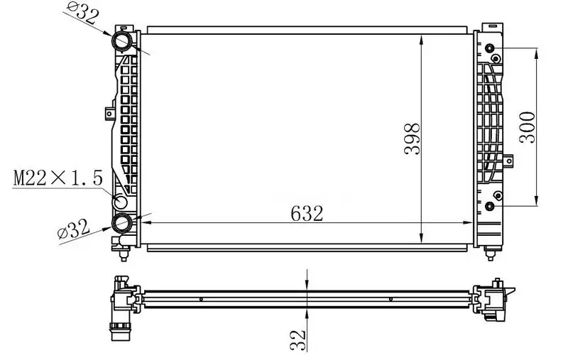 ORIS BAU003032 Radyatör 8D0121251BC resmi