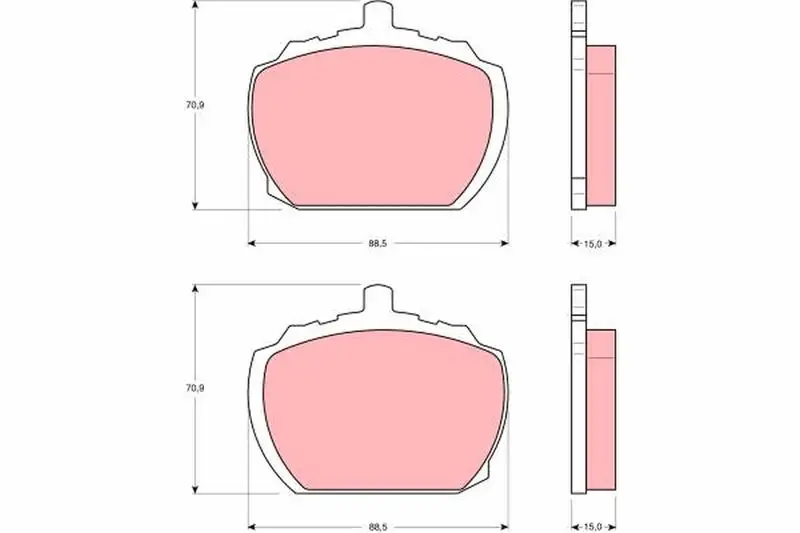 TRW GDB340 Ön Fren Balatası resmi