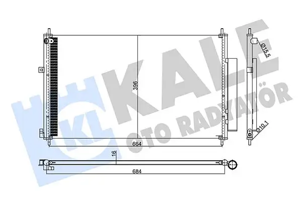 KALE 357925 Klima Radyatörü 80110T1GG02 resmi