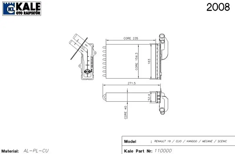 KALE 0583852AL Kalorifer Radyatörü resmi