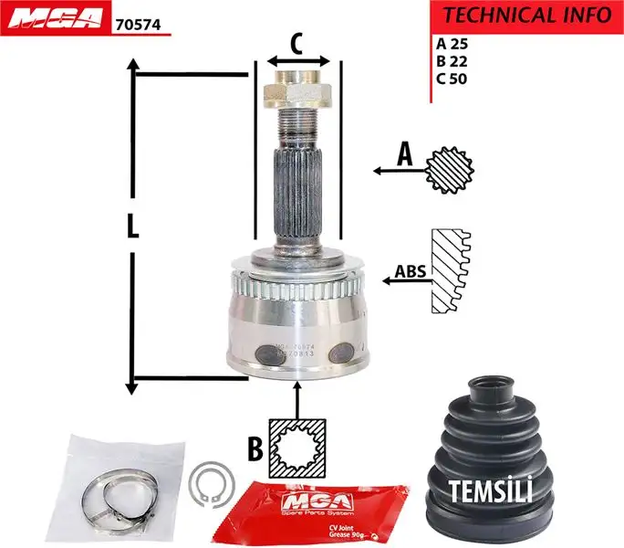 MGA 70574 Aks Kafası (Dış) resmi