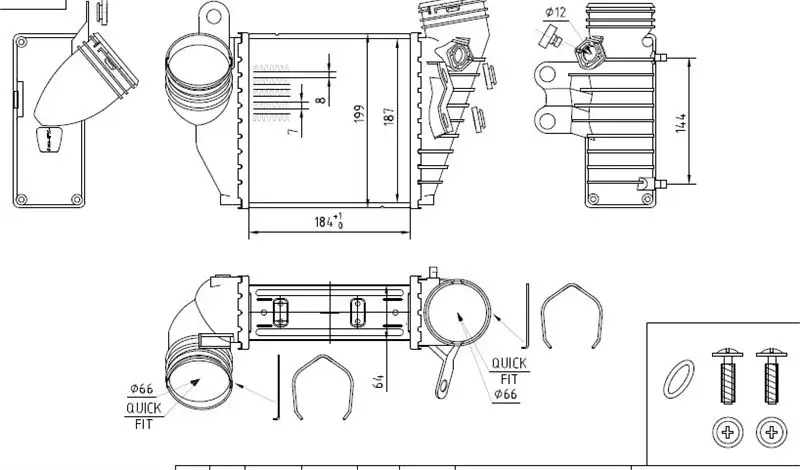 MGA 80524 Turbo Radyatörü 1J0145803N resmi