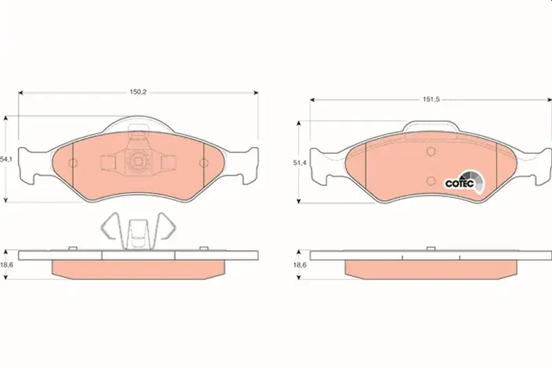 TRW GDB1418 Ön Fren Balatası resmi