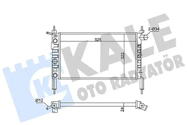 KALE 363550 Radyatör 90412253 resmi