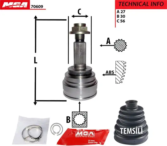 MGA 70609 Aks Kafası (Dış) resmi