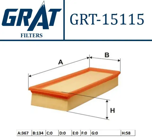 GRAT 15115 Hava Filtresi 6K0129620B resmi