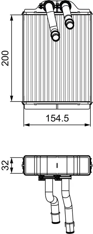 VALEO 811551 Kalorifer Radyatörü A1638300061 resmi