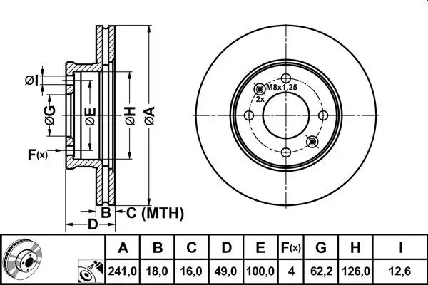 MGA 50233 Ön Fren Diski 5171207500 resmi