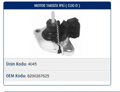 MASTER M4045 Motor Takozu 8200267625 resmi