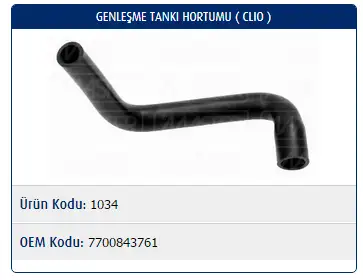 MASTER M1034 Yedek Su Deposu Hortumu 7700843761 resmi