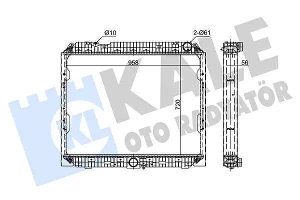KALE 362830 Radyatör A9605002801 resmi