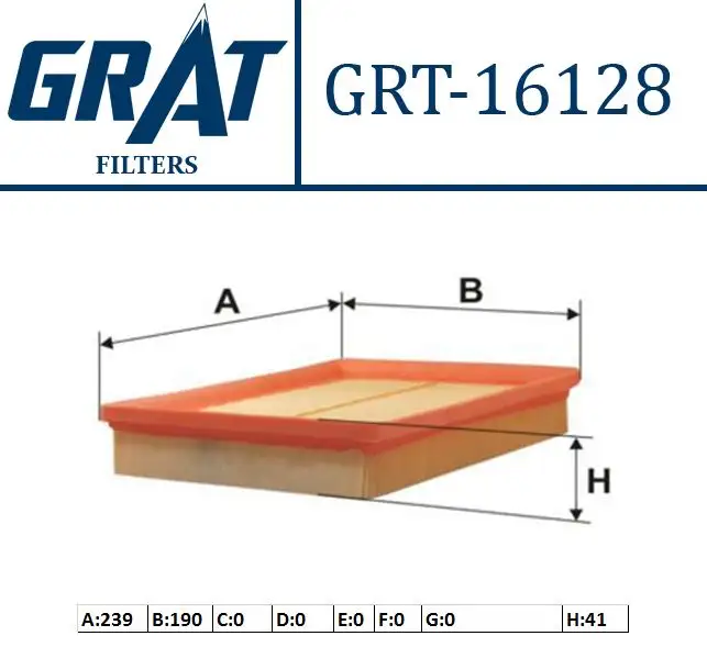 GRAT 16128 Hava Filtresi 2811337101 resmi