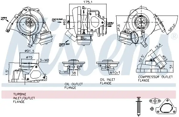 NISSENS 93105 Turbo (Komple) A6110960799 resmi