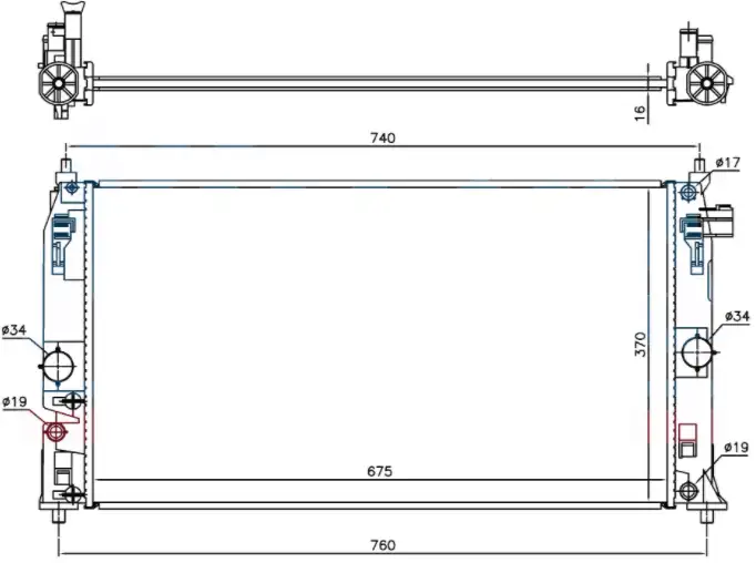 ORIS BTO859D16 Radyatör 1640037310 resmi
