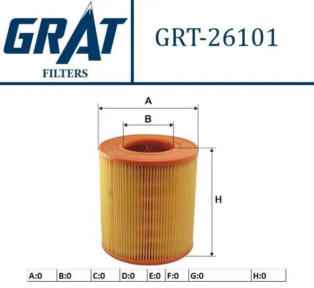 GRAT 26101 Hava Filtresi 4F0133843A resmi