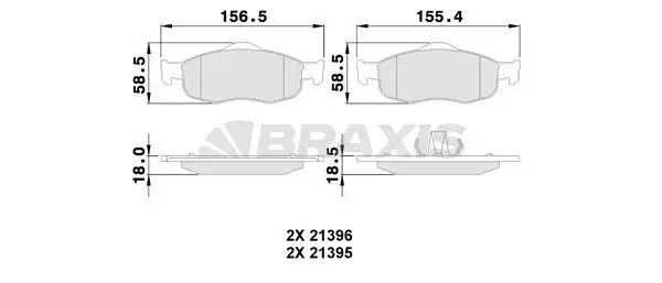 BRAXIS AA0112 Ön Fren Balatası resmi
