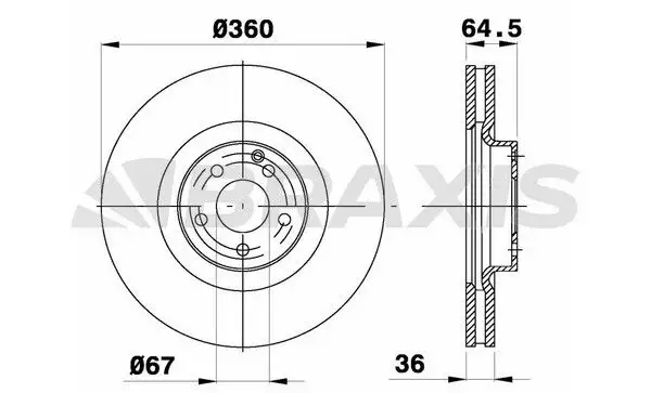 BRAXIS AD1070 Ön Fren Diski A2214211812 resmi
