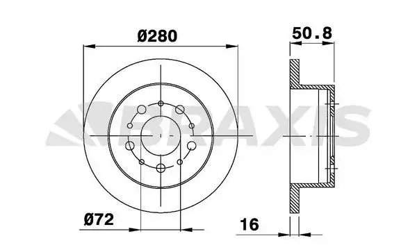 BRAXIS AD0267 Arka Fren Diski 51848616 resmi