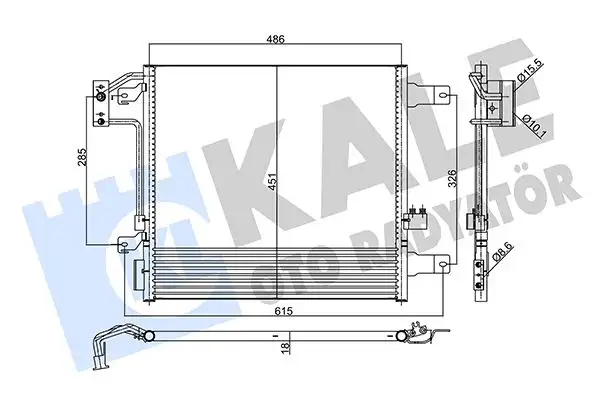 KALE 358055 Klima Radyatörü 55056635AA resmi