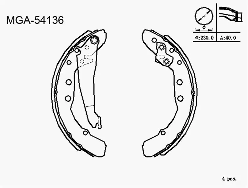 MGA 54136 Arka Fren Balatası 357698525CX resmi
