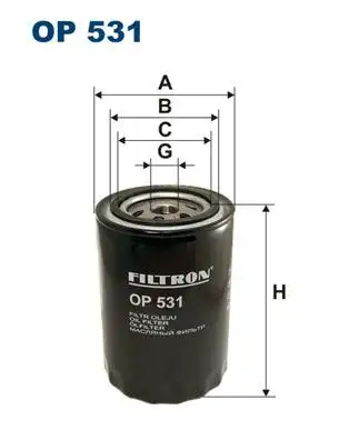 FILTRON OP531 Yağ Filtresi resmi