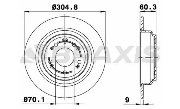 BRAXIS AE0630 Arka Fren Diski 42510TL0G51 resmi