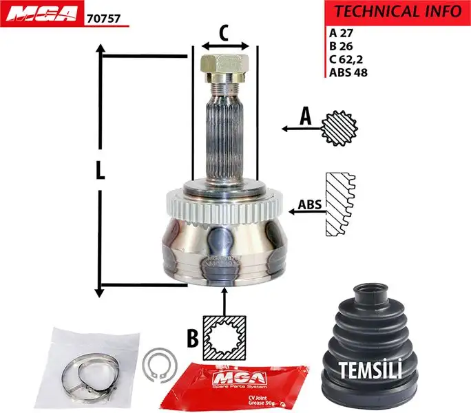 MGA 70757 Aks Kafası (Dış) resmi