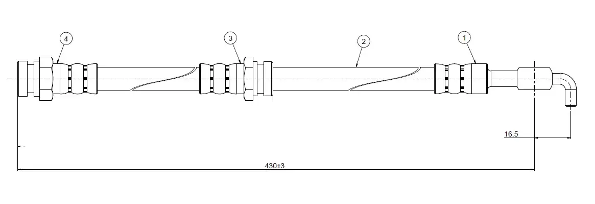 CAVO C900121A Ön Fren Hortumu B45543980 resmi