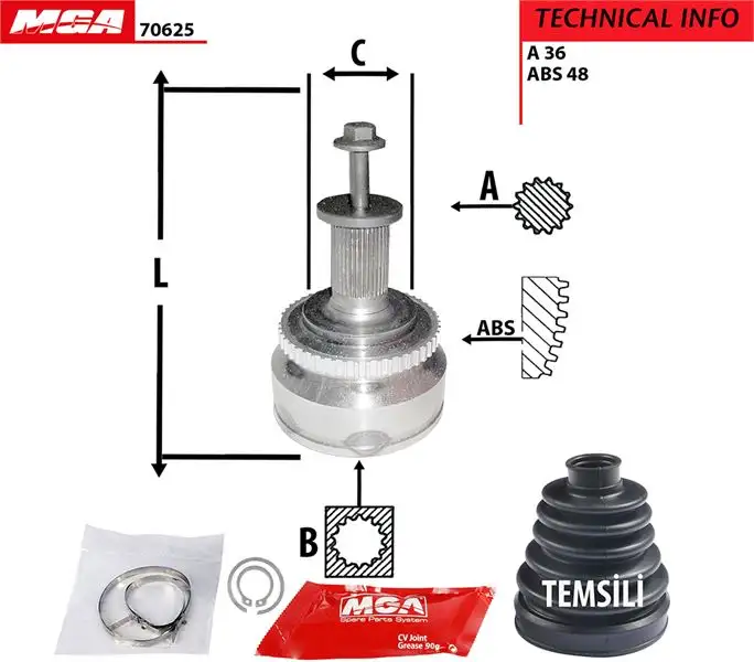 MGA 70625 Aks Kafası (Dış) 36002898 resmi