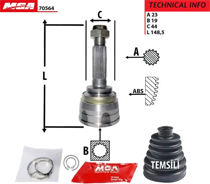 MGA 70564 Aks Kafası (Dış) 4410578B00000 resmi